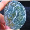 Image 3 : Handcarved Natural Transparent Green Jade pendant