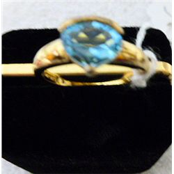 Gold over silver ring - marked 925