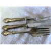 Image 1 : Gorham Sterling  3 pc set - knife fork & meat server