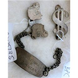 Sterling silver money clip - ID bracelet, duck  clip