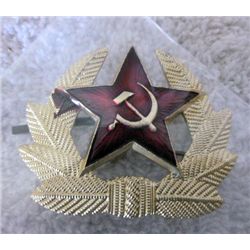 Soviet military Red star cocarde  hat badge
