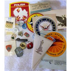 Bag lot assorted decals pins wall displays