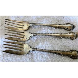 Gorham Sterling - 3 forks - fish