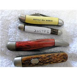 4 pocket  knives - Buffalo Bill Museum
