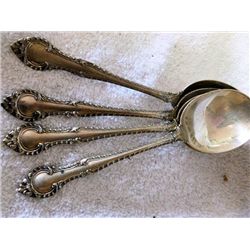 Gorham Sterling - 4 cream soup spoons