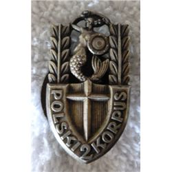 Polish Army 2nd corps metal Exile badge