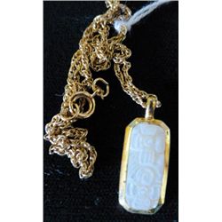 Necklace with  mother of pearl oblong pendant
