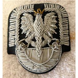 Polish military eagle - 2nd corps Italian Bullion cap badge