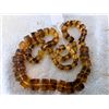 Image 1 : Amber necklace -  assorted square size beads