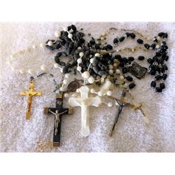 5 sets of rosary beads - From France and Italy