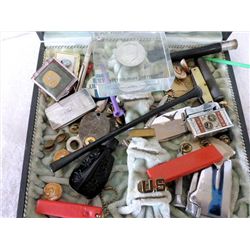 Box lot of misc items - from lighters to razor