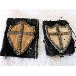 2 Polish Army patches black w/shields & crosses
