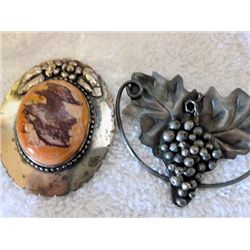 2 sterling pins - tested