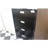 Image 1 : BLACK 4 DRAWER LATERAL FILE CABINET