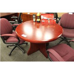 MAHOGANY ROUND CONFERENCE TABLE