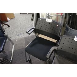 BLACK MOBILE STACKING CHAIR