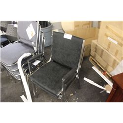 BLACK MOBILE STACKING CHAIR