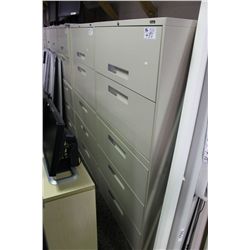 TAN 5 DRAWER FILE CABINET