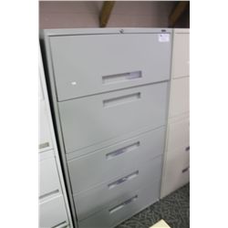 GREY  5 DRAWER FILE CABINET