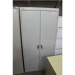 GREY 2 DOOR METAL CABINET