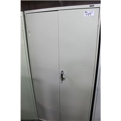 TAN 2 DOOR METAL CABINET