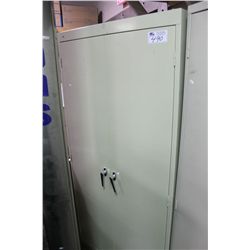 BEIGE 2 DOOR METAL CABINET
