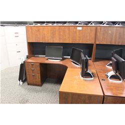 CHERRY EXECUTIVE DESK WITH HUTCH