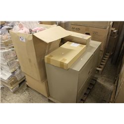 PALLET WITH FILE CABINET & MISC