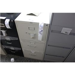 HON BEIGE 3 DRAWER VERTICAL FILE CABINET