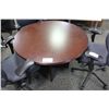 Image 1 : MAHOGANY ROUND CONFERENCE TABLE