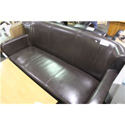 BROWN LEATHER SOFA