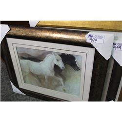 FRAMED PICTURE "HORSE BUDDIES"