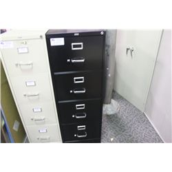 BLACK 4 DRAWER VERTICAL FILE CABINET