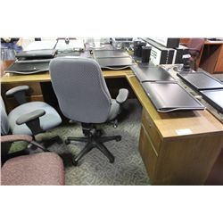 L-SHAPED EXECUTIVE DESK WITH CREDENZA