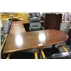Image 1 : MAHOGANY U-SHAPE EXECUTIVE DESK
