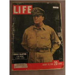 Aug. 1950 Vintage Life Magazine; Cover: Douglas MacArthur