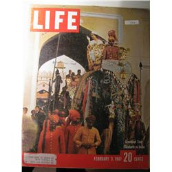 Vintage February 1961 Life Magazine; Princess Elizabeth in India