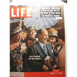 August 1957 Life Magazine; Adlai Stevenson and Mrs. Roosevelt; Democratic Convention