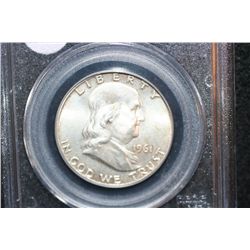 1961-D Ben Franklin Half Dollar, PCGS Graded MS64