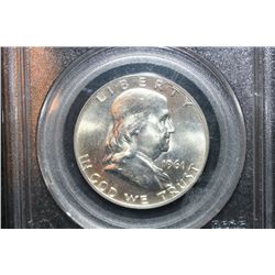 1961-D Ben Franklin Half Dollar, PCGS Graded MS64