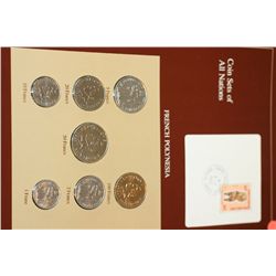 French Polynesia; Coin Sets of All Nations W/Stamp dated 1985