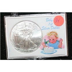 2010 Silver Eagle $1, "Baby's 1st Silver Dollar"