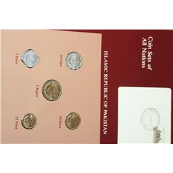 Islamic Republic of Pakistan; Coin Sets of All Nations W/Stamp dated 1986