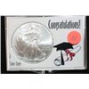 Image 1 : 2010 Silver Eagle $1, "Congratulations"