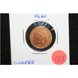 1891 Indian Head Penny, Cleaned