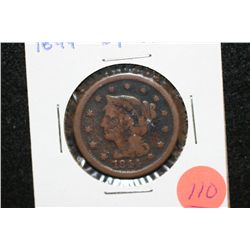 1844 Large One Cent