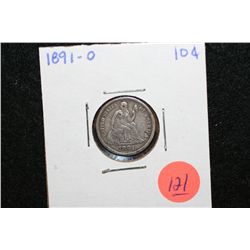 1891-O Seated Liberty Dime