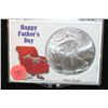 Image 1 : 2010 Silver Eagle $1, "Happy Father's Day"