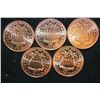 Image 2 : 2011 Buffalo Copper Round, .999 Fine 1 Oz., lot of 5