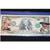Image 1 : 2003-A US Federal Reserve Note $2 Colorized "John Wayne", Cleveland OH Reserve, #D18476672A